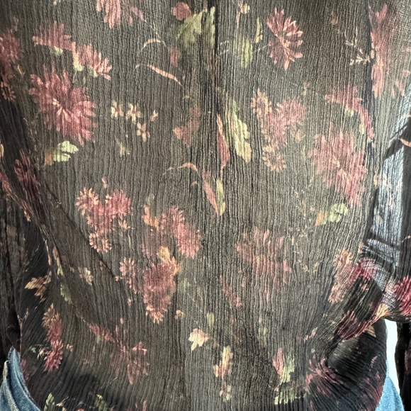 Polo Ralph Lauren - Black Sheer Floral Top - Picture 8 of 10